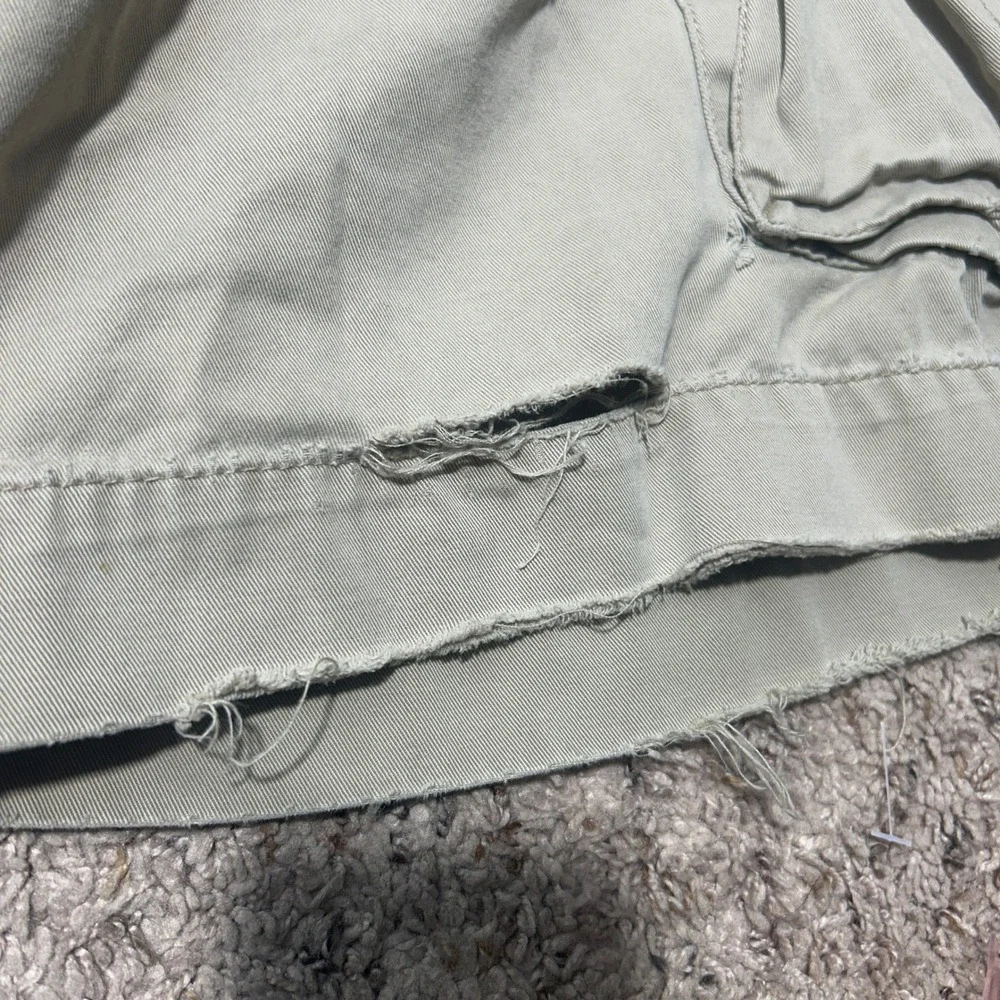 Vintage Polo Ralph Lauren Mens Cargo Shorts Khaki Tan Grunge Sz 36 VTG 6 Pockets